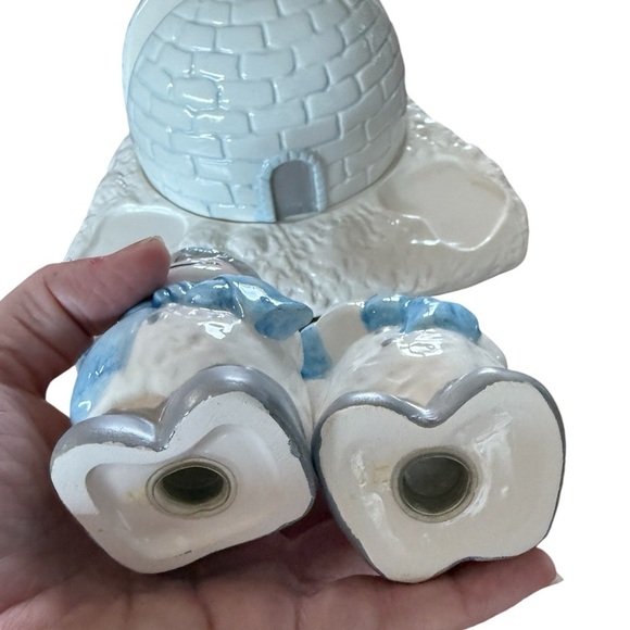 Christmas Around the World Snowman Napkin Salt Pepper Shaker Set House Of Lloyd - Picture 5 of 9